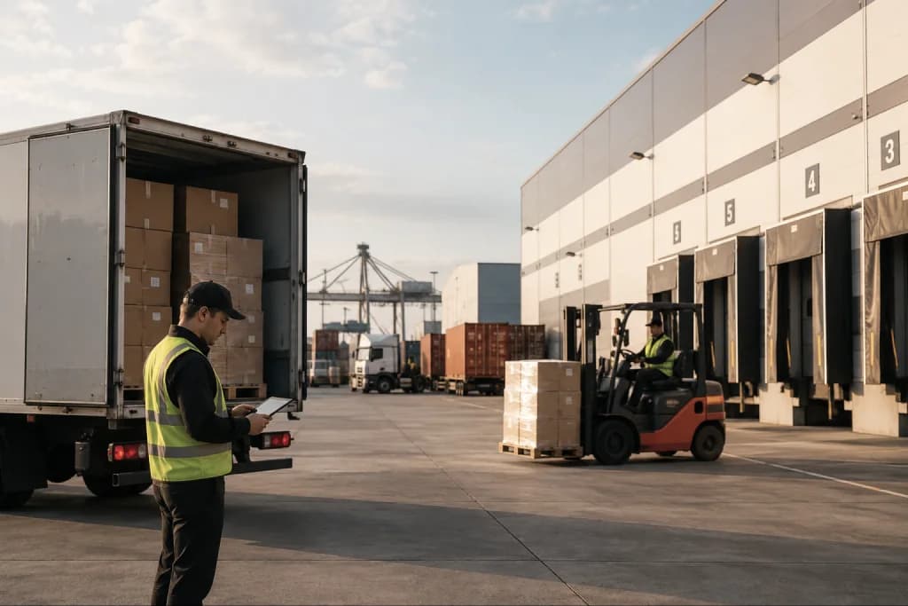 Destination team coordinating final cargo delivery