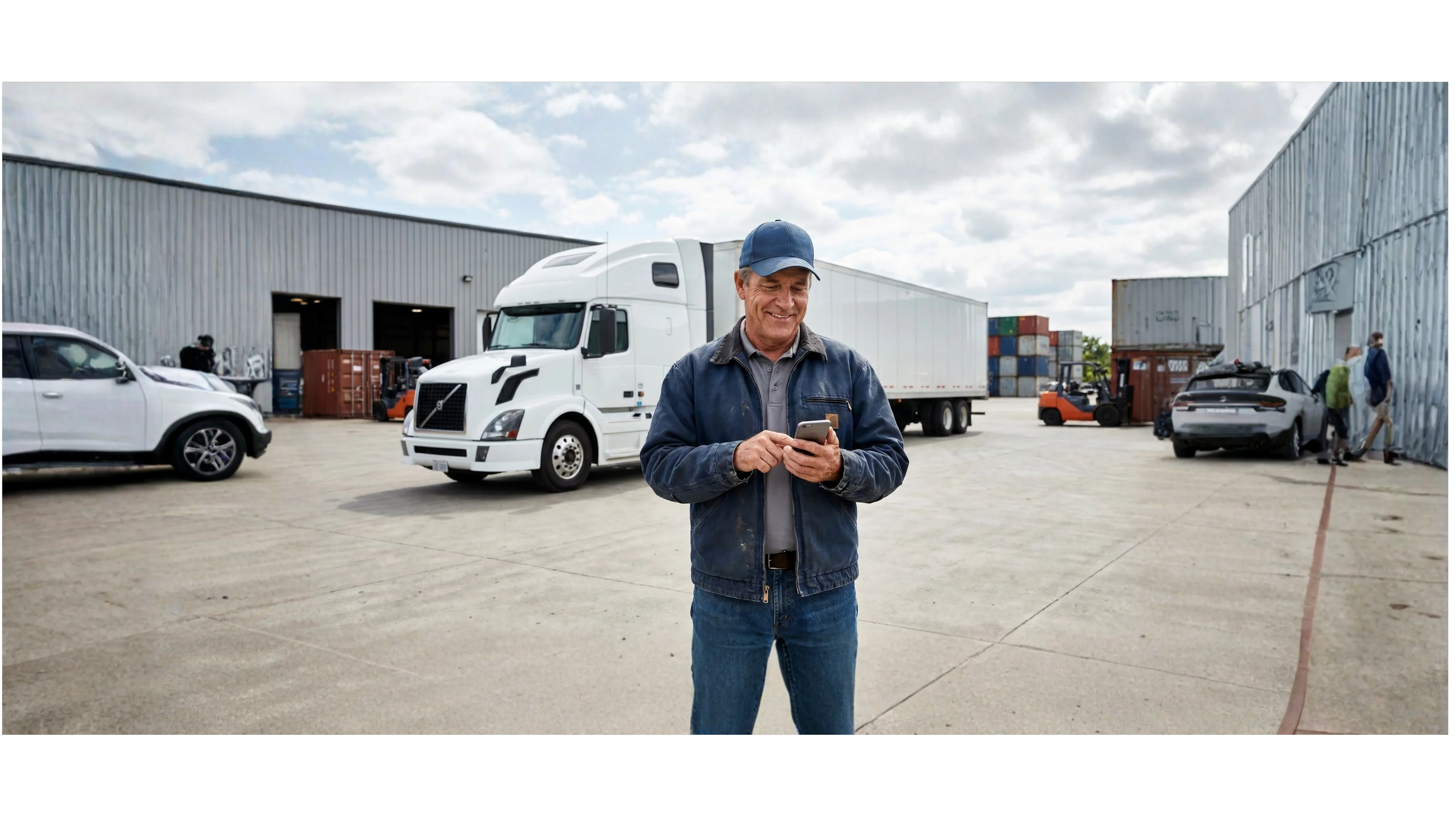 Transportation professional managing a vehicle logistics fleet